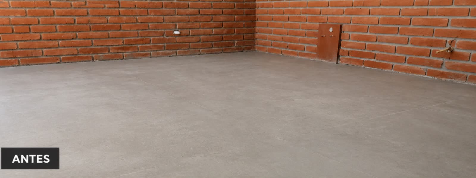 Piso decorativo tipo granito — antes